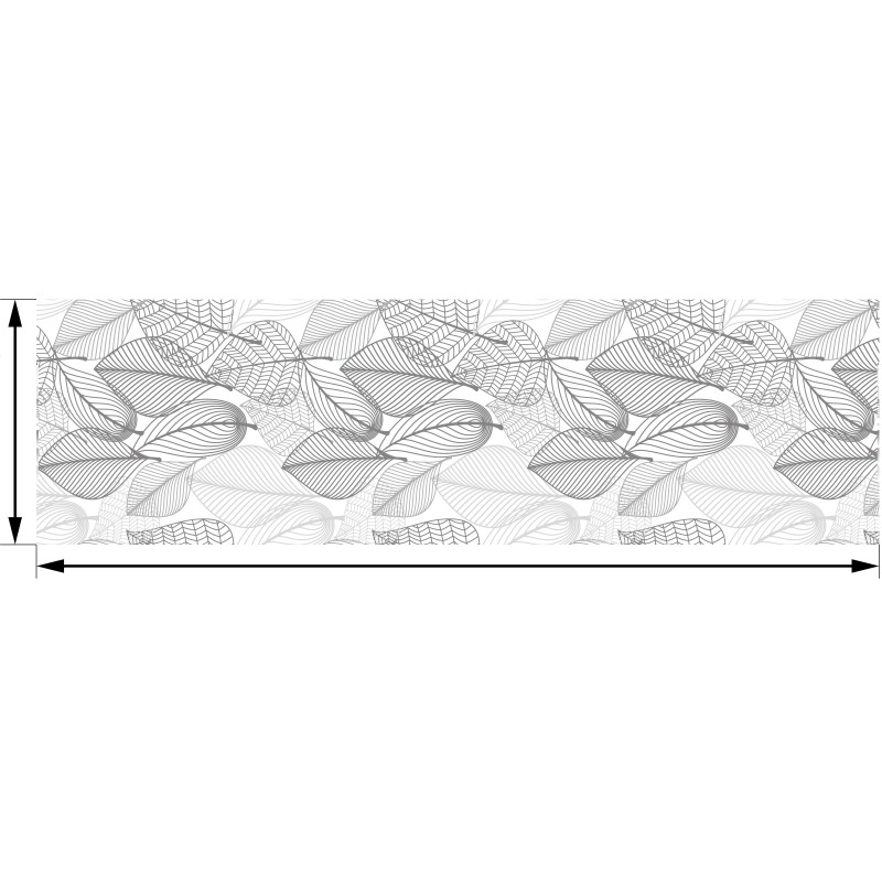 Шторка для ванної або душу Trento Leaves, 180х200, сірий