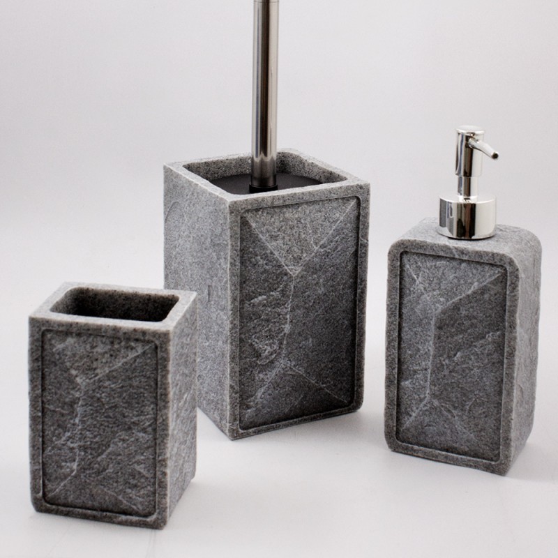 Комплект аксесуарів для ваної кімнати Trento Dark Gray