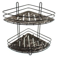 Полиця кутова подвійна, сталева 