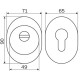 Броненакладка Protect 14mm c кільцем овальна CP, хром (50515)