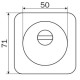 Броненакладка Protect 18mm c кільцем квадратна CP хром