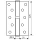 Петля дверна Fuxia 125*3*2,5 (1 подш, сталь) матова антична латунь (ліва)