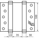 Петля дверна RDA пружинна 100 mm нікель