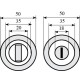 Накладка дверна WC RDA TetrixR WC-52 матова бронза