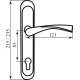 Ручка на планці Protect Bravo 215-85мм мц. ключ хром