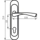 Ручка на планці під ключ BRUNO BR-55 полірована латунь (під механізм 968-55)