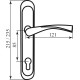 Ручка на планці Protect Bravo 235-85мм мц. ключ хром