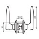 Ручка замок RDA 861 антична бронза