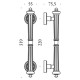 Ручка тягне Colombo Design Antologhia Byblos KBY16 special fixing BSV лакована матова бронза