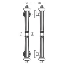 Ручка тягне Colombo Design Antologhia Byblos KBY26 special fixing BSV лакована матова бронза