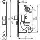 Комплект Comit PS 02 SC/PZ (ручка, накладка кл, циліндр, механізм) мат.хром