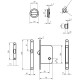 Комплект для розсувних дверей RDA 4120 SC матовий хром