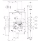 Замок для вхідних дверей 4-ригельний перекодируемый Mottura 52Y535BDRN54 (правобічний)