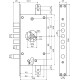 Замок для вхідних дверей 4-ригеля з засувкою і допоміжним замком під євроциліндр Mottura 3D788D800054 матовий нікель(54942)