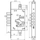 Замок 5-ригельний лівий Mottura Art. 52J525S8005DC4O