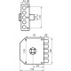 Mottura Art. 30601VD50C5 Замок накладної 5-ріг з натискним циліндром, з ручкою зсередини
