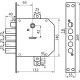 Замок для вхідних дверей 4-х ригельний Mottura 89723S5000 правобічний