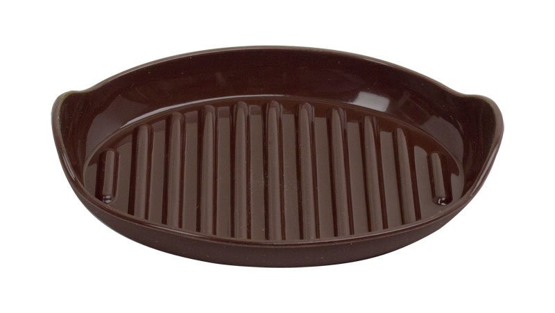 Мыльница овальная силикон Arino, шоколад (36605)
