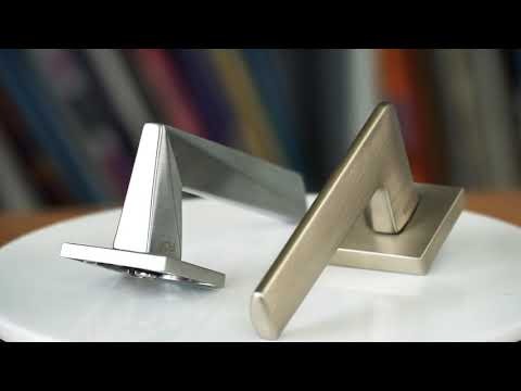 Дверная ручка  RDA Forme Q брашированный матовый никель R ф/з (53508) Видео