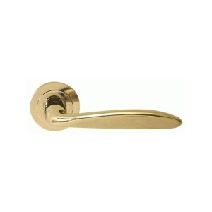 Дверная ручка RDA Stella PVD c накладками-поворотниками титановое золото (11214)