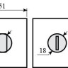 Накладка дверная WC RDA Soft, Kubic, Tecno, Mielle, Matrix, Tetrix WC-49 матовый хром (17363)