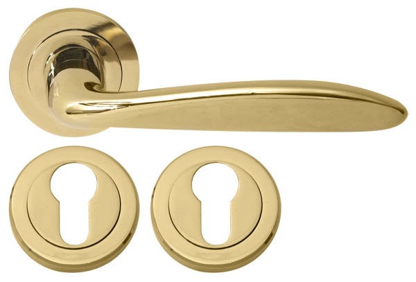 Дверная ручка RDA Stella с накладками под ключ титановое золото (11213)