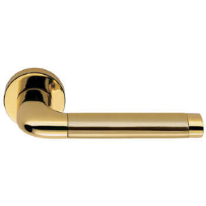 Дверная ручка Colombo Design Taipan LC11 полированная латунь/матовое золото 45мм розета