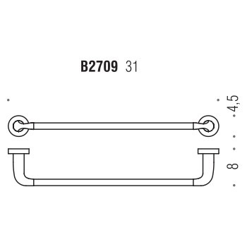 Держатель полотенец Colombo Design Basic B2709 (35324)