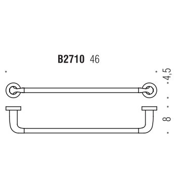 Держатель полотенец Colombo Design Basic B2710 (34520)