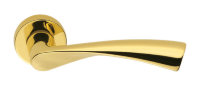 Дверная ручка Colombo Design Flessa CB51 полированная латунь 50мм розетта