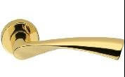 Дверная ручка Colombo Design Flessa CB51 полированная латунь с накладками под прорезь