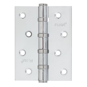 Петля дверная Fuxia 100*2,5 (4 подш, сталь) хром (10082)