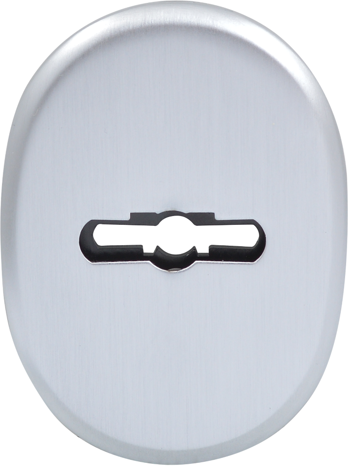 Декоративная накладка Azzi fausto круглая под сувальдный ключ матовый хром (53191)