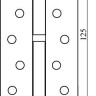 Петля дверная Fuxia 125*2,5 (1 подш, сталь) хром (левая) (25060)