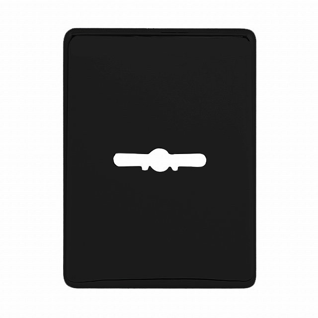 Декоративная накладка квадратная под сувальдный ключ черный (52345)