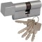 Цилиндр дверной RDA 35/35 мм, английский ключ/квадратный поворотник 70 мм, 5 ключей, матовый хром