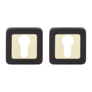 Накладка дверная под ключ RDA RY 40 золото/матовый черный (Cube, Sens, Como) (36375)