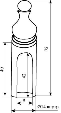 Колпачок для дверной петли Comit D14 матовый хром (26471)