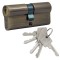Цилиндр дверной RDA 35/35 мм, английский ключ/ключ 70 мм, 5 ключей, античная латунь