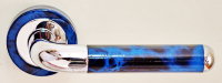 Дверная ручка Fimet Club Line хром/синий R ф/з (sale)