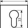 Накладка дверная под ключ RDA Soft, Kubic, Mielle, Matrix, Tetrix RY-49 хром (17364)