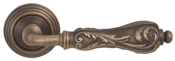Дверная ручка Fimet Flora матовая бронза R ф/з