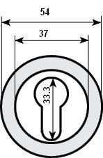 Накладка дверная под ключ RDA Style RY-59 мат латунь/ полированная латунь (17385)