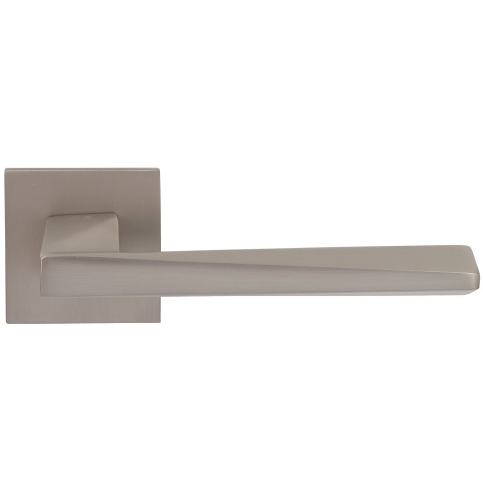 Дверная ручка на розетте Comit Novelty А брашированный матовый никель (розетта 6мм)