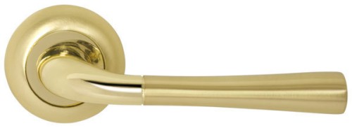 Дверная ручка Firenze Luxury Valencia полированная латунь/матовая латунь R ф/з (33118)