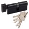 Цилиндр дверной RDA 35/35 мм, английский ключ / поворотник, 5 ключей, черный