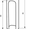 Колпачок для дверной петли STV SC14 матовый хром (алюминий) (14835)
