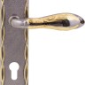 Дверная ручка на планке RDA Antique Collection, черный никель/золото (26029)