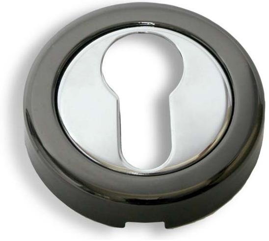 Накладка дверная под ключ Fimet 2031 F81 хром/черная (sale)