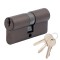 Цилиндр дверной Cortellezzi Primo 116 30/30 мм, ключ/ключ, коричневый титан